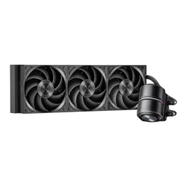 Система охлаждения/ Water Cooling System PCCooler DE360 Pro BK (300W, 360mm, Black, ARGB Pump, Fans: 3x120mm, 86.73CFM, 32dBA, 2200RPM/ Pump height 57mm, 28dBA, 3200RPM, Rad thickness 27mm/ S: 1851, 1700, 1200, 115X, AM5, AM4, AM3)