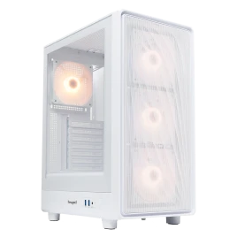 Корпус без блока питания/ Case HSPD M510, Mesh Mid Tower, White, TG, 0.5 SPCC, 4x120mm ARGB (Orbis F1) ATX, mATX, mITX 180/280/160mm 1x2.5", 1x3.5", 7xPCI 2xUSB-A 3.0 517x277x418mm