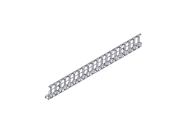 Vertical cable manager Systeme Electric, Excelente series, 42U, plastic fingers, single row, for mounting in a mounting channel