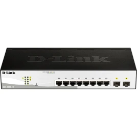 Коммутатор/ DGS-1210-10/F Smart L2 Switch 8х1000Base-T, 2х1000Base-X SFP, Compact CLI