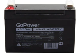 Аккумулятор свинцово-кислотный GoPower LA-435 4V 3.5Ah