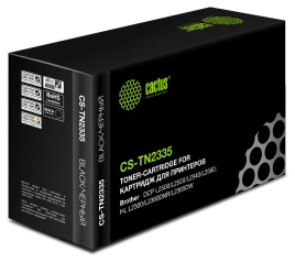 -/ Картридж лазерный Cactus CS-TN2335 TN-2335 черный (1200стр.) для Brother DCP L2500/L2520/L2540/L2560