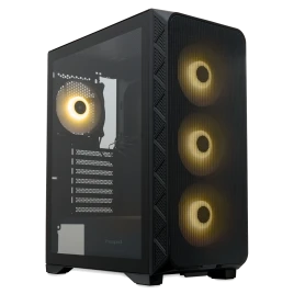 Корпус без блока питания/ Case HSPD M521, Mesh Mid Tower, Black, slide TG, 0.45 SPCC, 4x120mm ARGB (M11-120) ATX, mATX, mITX 160/330/184mm 2x2.5", -, 7xPCI 2xUSB-A 3.0, 1xUSB-A 1.0 390x200x449mm