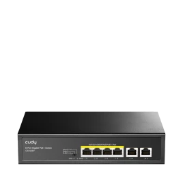 Коммутатор/ 6-Port 10/100/1000M PoE+ Switch, 4-Port 10/100/1000 BASE-T Gigabit PoE+ ports, 2-Port 10/100/1000 BASE-T Gigabit Uplink ports,  802.3at/af, VLAN mode support for port #1 ~ #4, Extend mode support for port #3 ~ #4, Fanless, ±4KV Surge Protectio