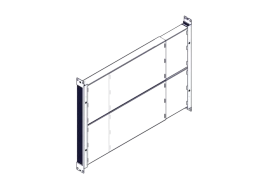 Longitudinal cable channel for cabinets of the Uniprom series, 1U, black