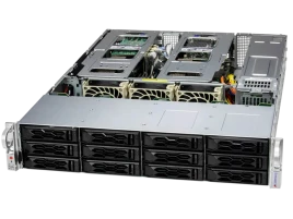 Серверная платформа/ SYS-621C-TN12R (bundle10): 2U / 2x LGA-4677 / 16x DDR5 RDIMM / 12x 3.5/2.5 NVMe/SATA/SAS /  2x PCIe 5.0 x16 FHHL / 4x PCIe 5.0 x8 FHHL / 2x PCIe 5.0 x4 NVMe M.2 / 1x 2-Port 1GbE RJ45 / TPM / 2x 1200W Power (12 SATA config, GPU support
