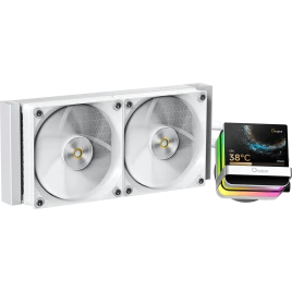 Система жидкостного охлаждения/ Water Cooling System Ocypus Sigma L24 PRO WH (290W, 240mm, LED, White, ARGB/ Fans: 2x120mm, 90CFM, 2400RPM/ Pump height 97mm, 30dBA, 3100RPM, Rad thickness 27mm/ S: 1851, 1700, 1200, 115X, AM5, AM4)