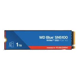 Твердотельные накопители/ WD SSD Blue SN5100, 1000GB, M.2(22x80mm), NVMe, PCIe 4.0 x4, TLC, R/W 7100/6700MB/s, TBW 600, DWPD 0.3 (12 мес.)