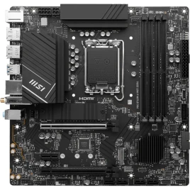 Материнская плата/ MB MSI INTEL B760 s1700, 4xDDR4(128GB), 2xHDMI 2.1/2xDP, 1xPCIe 4.0x16, 1xPCIe 3.0x16, 1xPCIe 3.0, 1xLAN (2.5GbE), Wi-Fi, BT, 4xSATA 6Gb/s, 2xM.2, 4xUSB 3.2, 2xUSB 2.0, 1xPS/2, mATX