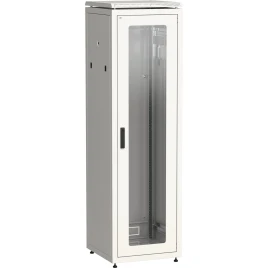 ITK Шкаф сетевой 19" LINEA N 42U 600х800 мм стеклянная передняя дверь, задняя металлическая серый