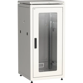 Шкаф сетевой 19" LINEA N 24U 600х800 мм стеклянная передняя дверь серый