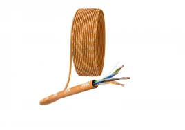 Кабель информационный U/UTP категория 5е 4x2x24AWG(0,50мм) 305м (медь) нг(А)-HF solid оранжевый ЭРА