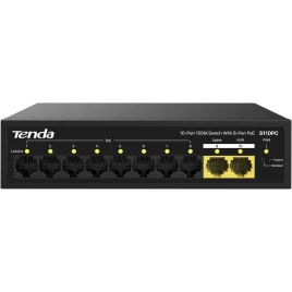 Коммутатор/ Tenda S110PC 10-Port 100M Lite PoE Switch with 8-Port PoE