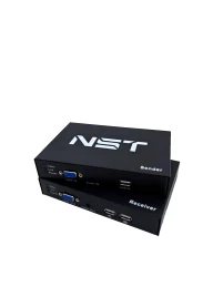 KVM VGA+USB удлинитель/ KVM VGA+USB удлинитель по витой паре с поддержкой Audio до 120м. Разрешение видео - 1920x1080 (60Гц). USB порты предназначены только для клавиатуры и мыши. Порты подключения: VGA - D-SUB 15-pin, UTP-порт - RJ45,  Клавиатура - USB,