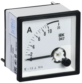 Амперметр Э47 10А кл. точн. 1,5 96х96мм
