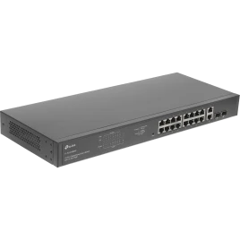 Коммутатор/ 18-port Gigabit PoE Smart switch, 16 RJ45 PoE ports 10/100/1000Mbps, 2 Gb combo SFP slots, PoE budget 250W