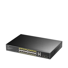 Коммутатор/ 16-10/100/1000 BASE-T Gigabit ports, 2-Port 10/100/1000 BASE-T Gigabit Uplink ports, 2-1000 BASE-X SFP Slot, 16-port IEEE 802.3at PoE+ Injector, 200 watts total Power budget, Supports PoE power up to 30W for each PoE port, Extend Mode (Transmi