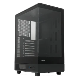 Корпус без блока питания/ Case HSPD F510, Panoramic Mid Tower, Black, TG, 0.5 SPCC, no fans ATX, mATX, mITX 180/280/160mm 1x2.5", 1x3.5", 7xPCI 1xUSB-A 3.0, 1xUSB-A 1.0 356x218x467mm