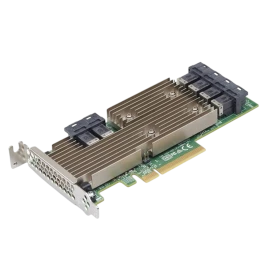 HBA-адаптер Broadcom 9305-24i SGL (05-25699-00 / 03-25699-02007) PCIe 3.0 x8 LP, SAS/SATA 12G HBA, 24port(6*int SFF8643), 3224 IOC/ LSI SAS 9305-24i SGL 24-Port Int, 12Gb/s SATA+SAS, PCIe3,0 HBA