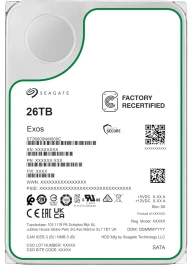 Жесткий диск/ HDD Seagate Exos  SATA 26Tb 7200 6Gb/s 512Mb OFFICIAL RECERTIFIED MTBF - 2.5M hrs 1 year warranty (replacement WUH722626ALE6L4, WD261KRYZ, WUH722624ALE6L4, WD241KRYZ, WD221KRYZ, ST24000NM002H)
