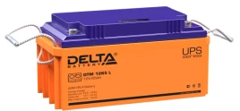 Батарея DELTA серия DTM L, DTM 1265 L, напряжение 12В, емкость 65Ач (разряд 10 часов),  макс. ток разряда (5 сек.) 650А, макс. ток заряда 19.5А, свинцово-кислотная типа AGM, клеммы под болт М6, ДxШxВ 350х167х179мм., вес 22.4кг., срок службы 10-12 лет./ Ba