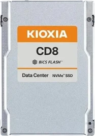 Серверный твердотельный накопитель/ KIOXIA SSD CD8-R, 7680GB, U.2(2.5" 15mm), NVMe 1.4, PCIe 4.0 x4, TLC, R/W 7100/6000 MB/s, IOPs 1500K/200K, DWPD 1 (12 мес.) SIE