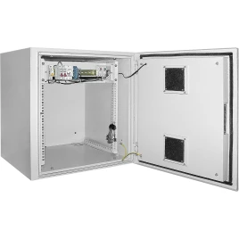 ITK Шкаф уличный 19" 9U 650x600, IP55 металл дверь, серый