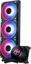 Система жидкостного охлаждения/ Water Cooling System MSI MPG CORELIQUID P13 360 (300W, 360mm, LED, White, ARGB/ Fans: 3x120mm, 64.89CFM, 2050RPM/ Pump 20dBA, 3400RPM, Rad thickness 27mm/ S: 1851, 1700, AM5, AM4)
