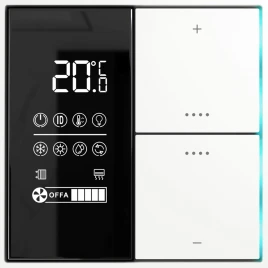 Donel Многофункциональный комнатный  термостат KNX,ЖК-экран, встроенный датчик температуры, полярный белый, Cерия DKNX