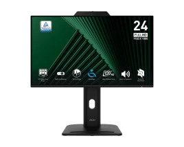 Монитор/ MSI PRO MP242PMG, 23.8"16:9, IPS, FHD, 4ms, 300cd, 120Hz, VGA, HDMI, DP, USB, SPK, CAM, HAS