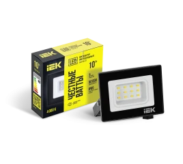 Прожектор СДО 06-10 светодиодный черный IP65 4000 K IEK