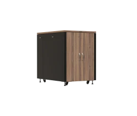Шкаф напольный 19 дюймовый звукоизолирующий, 18U, 1200х750х1134 мм (ВхШхГ), полезная глубина 800 мм, отводимое тепло 1.2 кВт, блок управление вентиляторами, PDU 6xC13+2хShuko, подключение IEC60320 C14, черный RAL9005