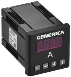 Амперметр цифр. щит. 1-ф. 48х48 LED GENERICA