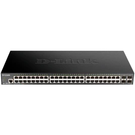 Коммутатор/ DGS-1250-52X,DGS-1250-52X/A1A Smart L2 Switch 48x1000Base-T, 4х10GBase-X SFP+, CLI, RJ45 Console