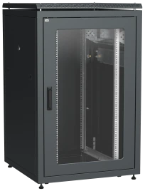 ITK LINEA N 24U 800х800мм стекл. пер. дв. задн. металл. чер.