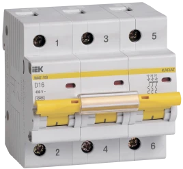 KARAT Авт. выкл. ВА47-100 3P D 16А 10кА IEK