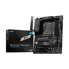 Материнская плата/ MB MSI INTEL B760 s1700, 4xDDR4(128GB), HDMI 2.1/DP, 2xPCIe 4.0x16, 3xPCIe 3.0x16, 1xLAN (2.5GbE), Wi-Fi, BT, 4xSATA 6Gb/s, 2xM.2, 1xUSB-C, 2xUSB 3.2, 4xUSB 2.0, 1xPS/2, ATX