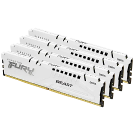 Память оперативная/ Kingston 64GB 6000MT/s DDR5 CL40 DIMM (Kit of 4) FURY Beast White XMP