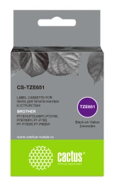 -/ Картридж ленточный Cactus CS-TZE651 TZe-651 черный для Brother 1010/1280/1280VP/2700VP