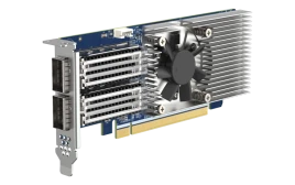 сетевая карта/ QNAP QXG-100G2SF-CX6 Dual Port 100 GbE SFP28 Network Card PCIe Gen4 x16