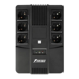 ИБП POWERMAN Brick 800, линейно-интерактивный, 800ВА, 480Вт,   3 евророзетки с резервным питанием, 3 евророзетки с фильтрацией, защита RJ45/RJ11, батарея 12В 9Ач 1 шт.,  293мм х 202мм х 93мм, 5.2 кг./ UPS POWERMAN Brick 800, line-interactive, 800VA, 480W,