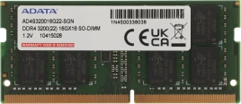 Оперативная память DDR4 16Gb 3200MHz A-Data AD4S320016G22-SGN RTL PC4-25600 CL22 SO-DIMM 260-pin 1.2В single rank Ret [AD4S320016G22-SGN]