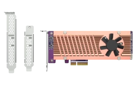 Плата расширения/ QNAP QM2-2P-344A 2 x M.2 22110 or 2280 PCIe (Gen3 x4) NVMe SSD slots, Low-profile flat and Full-height brackets included.