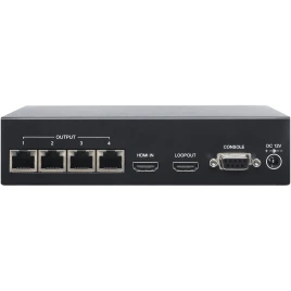 Комплект/ SC&T HE04SEK Комплект (удлинитель-распределитель+4 приёмника) HDMI 1.4 (1 вход/4 выхода) с передачей по кабелю витой пары CAT5e на удалённые приёмники.