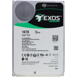 Жесткий диск/ HDD Seagate SAS 16Tb Exos X18 12Gb/s 7200 256Mb 1 year warranty (replacement ST16000NM002G, MG09SCA16TE, MG08SCA16TE)