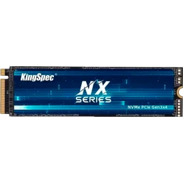 Твердотельный накопитель/ Kingspec SSD NX-512 2280, 512GB, M.2(22x80mm), NVMe, PCIe 3.0 x4, 3D TLC, R/W 3400/2500MB/s, IOPs 380 000/320 000, TBW 500, DWPD 0.89 (3 года)