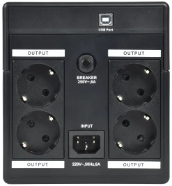 ITK ELECTRA ET ИБП 1кВА/0,6кВт с АКБ 2х7AH USB Schuko