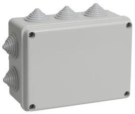 Коробка КМ41241 распаячная для о/п 150х110х70 мм IP44 (RAL7035, 10 гер