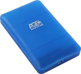 Внешний корпус для HDD/SSD AgeStar 3UBCP3 SATA USB3.0 пластик синий 2.5" [3UBCP3]