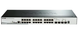 Сетевой коммутатор/ Gigabit Stackable SmartPro Switch with 24 10/100/1000Base-T PoE ports, 2 Gigabit SFP, 2 10G SFP+  ports